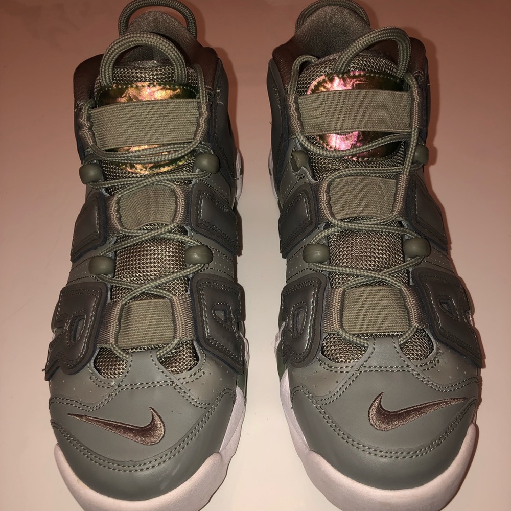 Nike Air More Uptempo Shine | Dark Stucco/White | 917593-001 | Women's US 9